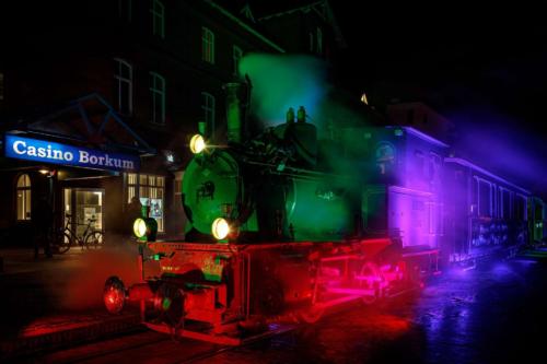 Historische Dampflock der Borkumer-Kleinbahn